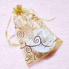 5/10/20/50/100PCS Silver Vine Eugensa Bags Gift Packaging Bags Gift Bags, Home Living Supplies, Festival Event And Party Supplies, Wedding Supplies, Table Center Gift Decoration Packaging, Nylon Bags, Baking Packaging Bags Jewelry And Accessory Packaging Gift Hanging Bags, Beauty Bags, Skin Care Bags - Gold - View 10