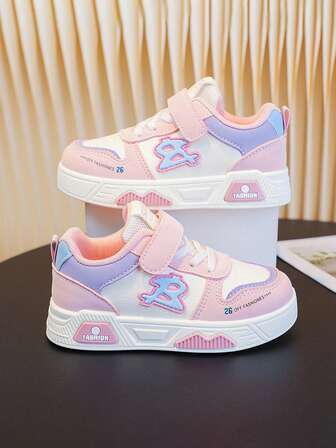 1 Pair Children's Sports Shoes, 2025 All Season Model, Boys' Casual Sneakers, New Low-Top Girls' White Casual Shoes, Soft Bottom Fashionable Skate Shoes