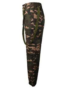 Women's Casual Camouflage Cargo Overalls Pants, Street Fashion Trousers For Autumn - Army Green - View 5