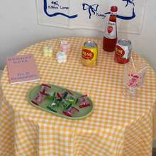 1 件/2 件蓝色格子桌布、书桌盖布、学生宿舍、餐桌照片背景布 - 彩色 - 查看 16