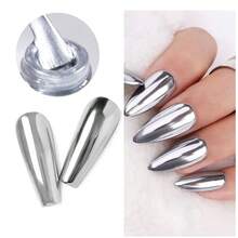 Tinovo Uno Mirror Effect Metal Nail Polish Electroplated Silver, No Baking Natural Quick-Drying Formula, Chrome Bright Finish, Nail Salon Effect, Long-Lasting And Convenient - Nhiều màu - Xem 9