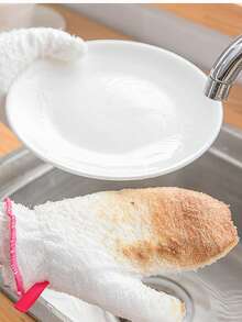 1/2/4/6 قطع أدوات غسل الأطباق غير دهنية. قفازات غسل الأطباق مصنوعة من المخمل، مقاومة للماء، وخالية من الدهون. أقمشة التنظيف والمناشف تستخدم لتنظيف الأطباق. قفازات التنظيف تستخدم لتنظيف الأطباق