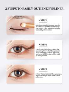 Amortals Eyeliner Pen Brown 0.01mm Ultra-Fine Waterproof Sweatproof Smudge-Proof Long-Lasting Pigmented Skin-Friendly Gentle Quick-Drying Matte Smooth & Fluid Tip Suitable For Travel Christmas Halloween Thanksgiving Valentine's Day Holiday Gifts Party Romantic Date Girlfriends Gathering Wedding Daily Commute Interview Graduation