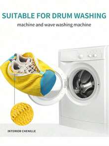 Shoe Washing Bag Suitable For Washing Machine, Anti-Deformation Laundry Bag For Washing Shoes, Lazy Magic Machine Shoe Washing Bag, Lazy Shoe Washing Bag, Cylindrical Washing Machine Polyester And Laundry Bag, Shoe Protection Bag, A Must-Have For Students Washing Shoes During The School Season, Christmas Laundry Storage And Storage Bag,Washing Shoe Bag Suitable For Washing Machine