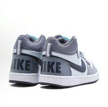 Nike Classic Versatile Comfortable Women's Mid-Top Casual Sneakers, New Court Borough Low Model, Durable Rubber Outsole, Outdoor Sports Skateboarding Shoes, Fashionable Grey Color Scheme, Casual Flat Shoes, Treasure Shoes 839977-009 - Off-white - View 4