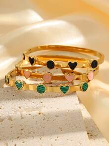 1 pieza de pulsera de acero inoxidable de color elegante y de lujo con estilo clásico, duradera y adecuada para uso diario, ideal como regalo de vacaciones