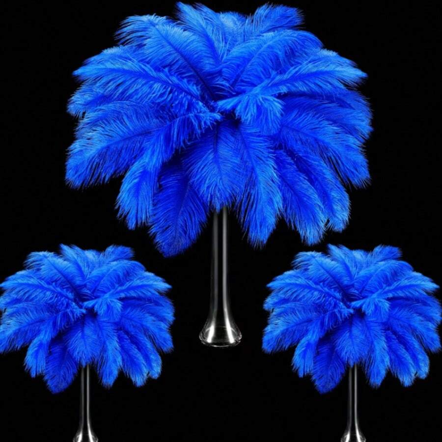 5 件/套天然彩色羽毛，DIY 工艺用品，适用于婚礼、墙面装饰、生日派对、圣诞节、新年礼物 - 彩色 - 查看 1