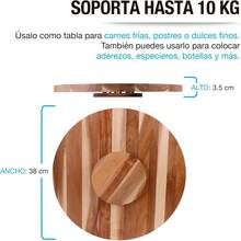 Lazy Susan Giratorio De Madera De Acacia (38 Cm) - Centro De Mesa Organizador, Ideal Como Especiero Y Botanero Para Cocina - 1 - Ver 6