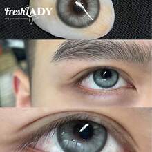 FRESH LADY 1 Cặp Kính Áp Tròng Màu Freshlady Cho Học Sinh Dolly Teresa 14.5mm Kính Áp Tròng Màu Dùng Một Lần Trong 1 Năm - Xanh đậm - Xem 4