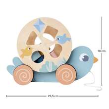 Jogo Passarinho Cloudy de Passear Brinquedo de Encaixar Peças Infantil Educativo Método Montessori Buba