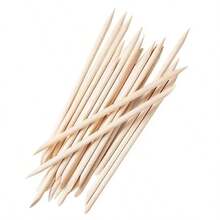 500 件/200 件指甲角质层推杆木制设计绘图绘画棒卸甲器橙色木棒用于美甲工具指甲贴打蜡刮漆 - 銅色 - 查看 3