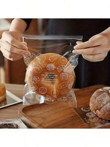 50 Self-Sealing Bread Bags - Perfect For Storing Bread, Croissants, Cookies, Biscuits, Cakes, And More! - Clear - View 4