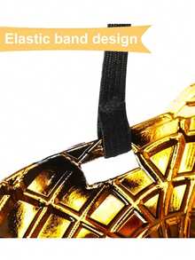 Animal Golden Plastic Leopard Face Cover With Adjustable Elastic Bands Party Costume Cosplay Mask Costume Accessories - Multicolor - View 6