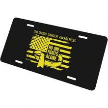 Childhood Cancer Awareness License Plate Aluminum License Plate Decorative License Plate License Plate Cover