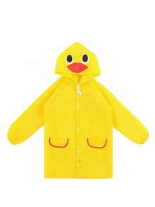 Cartoon Rain Poncho For Kids - Waterproof Infant Raincoat, 90-130cm Length,5-7Ages