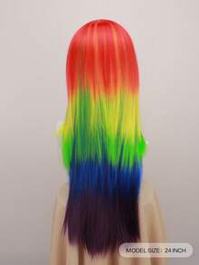 Parrucca da cosplay arcobaleno vibrante per donna - capelli lunghi, folti e morbidi, perfetta per festival musicali, feste in costume e eventi a tema - di alta qualità, con cuffia regolabile e facile da acconciare