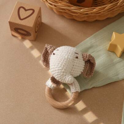 Juguetes de sonajero tejidos a mano, juguetes de sonajero con formas de animales de colores variados, adecuados para bebés de 0 a 3 años, herramientas de ayuda para el sueño del bebé