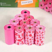 150 个狗屎袋 - 有香味和无香味可选，用于清理宠物粪便，耐用聚乙烯材质，拉链密封，适合家庭和旅行使用，狗粪便袋 - 彩色 - 查看 10