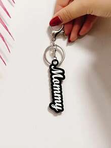 1 Chaveiro Personalizado de Acrílico com Nome - Pingente de Letra Personalizado com Fonte Cursiva Elegante, Chaveiro Retangular de Acrílico Durável para Bolsas, Bagagens, Presentes de Formatura, Presentes do Dia dos Namorados, Acessórios de Bolsa | Design de Nome Personalizado | Chaveiro Durável, Chaveiro Fofo