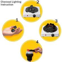 Coconut Charcoal Incense Hookah Shisha Narguile Coal Coconut Shell Briquette Coals 250G 18 Pieces 25x25x25mm Cube Black SK250CP