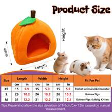 Guinea Pig Hideout Guinea Pig Bed Halloween Style Small Pet Hides Ideal Bed For Small Animal Pumpkin Cave Orange Pet Waterloo House For Hamster Dwarf Hamsters Gerbils Mice Rats Rabbit Chinchilla Baby Kitten Halloween Accessories