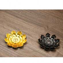 1pc Lotus Flower Incense Holder, Zen Style Incense Stick Holder, Home Decor Incense Burner Tray