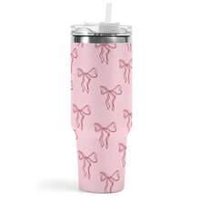 1pc 40oz Stainless Steel Insulated Travel Tumbler With Handle, Keeps Drinks Hot & Cold, Perfect For Hiking & Office Use - 粉色 - 查看 4