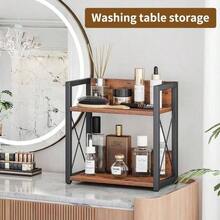 Office Desk Shelf Organizer, Wood Desktop Bookshelf Supplies Storage Rack, Shelf Top Of Desk And Dresser And Cubicle Decor Aesthetic Bookshelf Brown, Small 12.9 Lx6.3 Wx10.2 H - 黑色 + 小號(12.9 英吋長 x 6.3 英吋寬 x 10.2 英吋高) - 查看 5