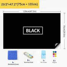 JILLYJOLLY 1pc Magnetic Dry Erase Chalkboard Contact Paper Roll Self Adhesive Chalk Paper Removable Blackboard Wall Sticker, 40*60cm/15.7*23.6in, 45*100cm/17.7*39.3in, Graffiti Sticker, Use For Office/Teaching,School Supplies,Back To School - Multicolor - View 17