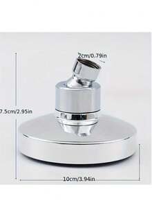 1pc Handheld High Pressure Shower Head, 3 Spray Settings, Extra Large Water Coverage, Electroplated Surface - Silver - View 3