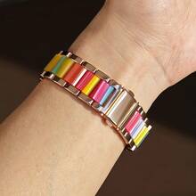 Stainless Steel Metal Watch Band Compatible With Apple Watch, Suitable For Office, Fitness, Party, Women/Men Fashion Rhinestone Design, Fits For Apple Watch S10/Ultra 1/Ultra 2/S9/S8/S7/S6/S5/Series 4/SE, 40mm/41mm/42mm/44mm/45mm/46mm/49mm Dial Size, Includes Disassembly Tool For Easy Adjustment