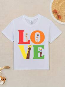 Unique Pride Month LGBTQ Love Flags Novelty Aesthetic Graphic Kid T-Shirt Cute Kid T Shirts Street Style Tops Tees For Kid - 白色 - 查看 5