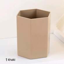 1/2/3pcs Minimalist Hexagon Pen Holder, Office & Student Desk Organizer, Luxury Minimalist Style Large Capacity Desk Decor & Stationery Storage, Suitable For Home, Office, And School