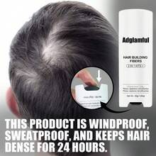 Adglamful 30g Hair Fiber Powder With Air Pump Dispenser - 2-In-1 Air Pump & Bottle, Precise & Even Powder Dispersion, Instantly Thickens Hair, Quick 30-Second Styling, Weightless Volumizing For Thinning Hair, Natural Look