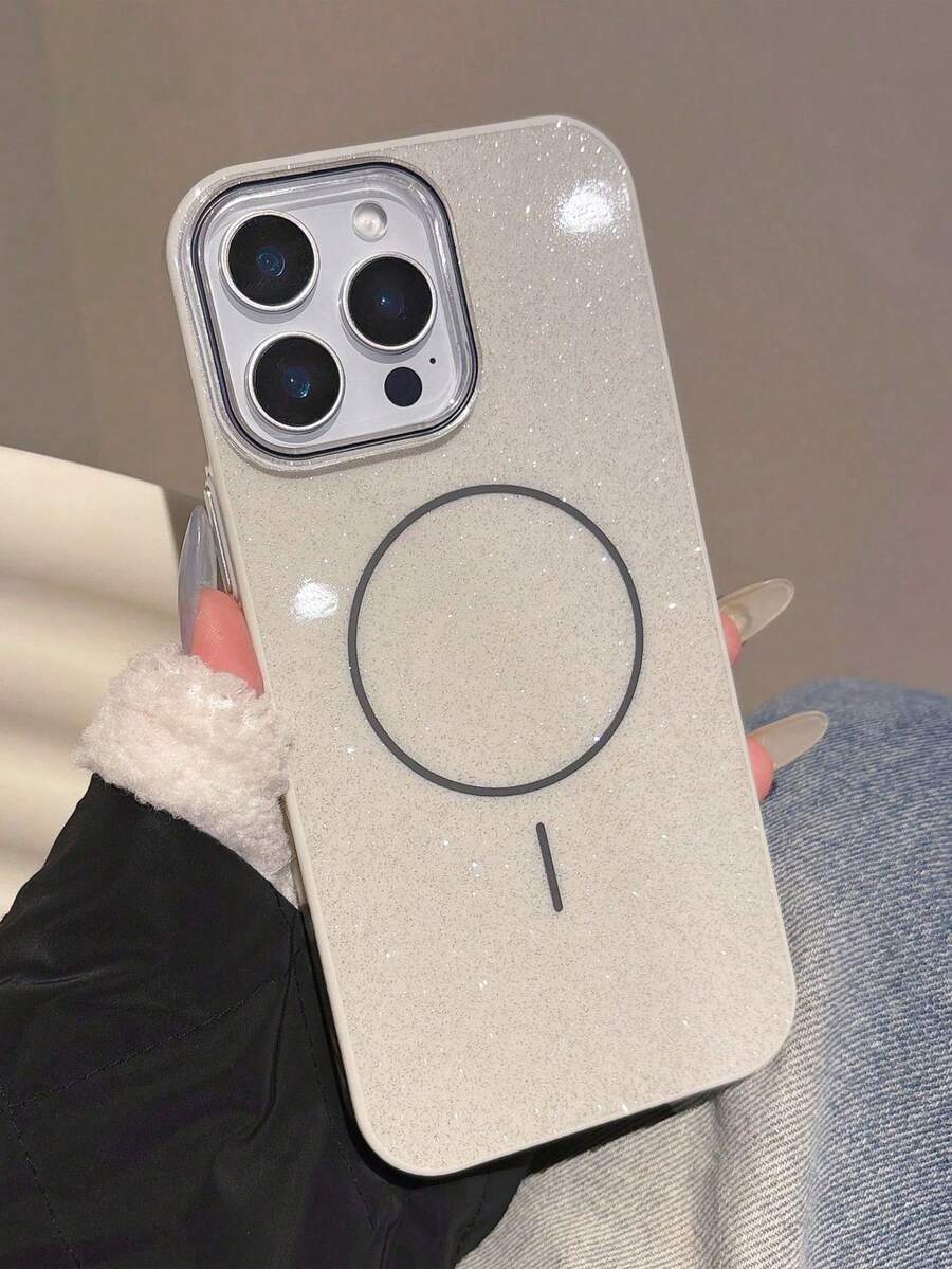 1 Stück glamouröse Sternenhimmel Glitzer Magnetische Adsorption Handyhülle, kompatibel mit kabellosem Laden für iPhone 17, 17 Pro, 17 Air, 17 Pro Max, 11/11 Pro/11 Pro Max, 12/12 Pro/12 Pro Max, 13/13 Pro/13 Pro Max, 14/14 Pro/14 Pro Max/14 Plus, 15/15 Pro/15 Plus/15 Pro Max, 16/16 Plus/16 Pro Max/16 Pro Luxus Handyhülle mit großem Loch Magnetisch