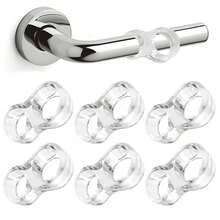 6pcs Door Knob Bumper Rings, Door Stopper Wall Protector, Shock Absorbing Quiet Cushion