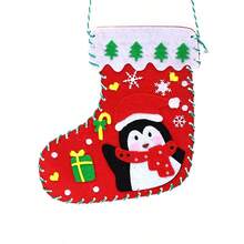 2 Stücke Weihnachtsdekoration - Weihnachtsmann Mini Socken, Weihnachtsbaum Hängedekoration, Weihnachtsstrumpf Geschenktüten, Weihnachtstüten, Frohes Neues Jahr 2025 - Verschiedenfarbig - Übersicht 10