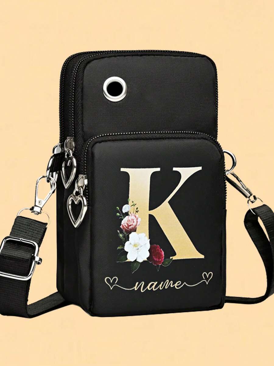Multifunktionale Handytasche als Umhängetasche, Münzbeutel, Schultertasche, Sporttasche für den Arm, Reißverschluss-Handytasche für Damen, Geldbörse, Portemonnaie, Handgelenktasche - Verschiedenfarbig - Übersicht 1