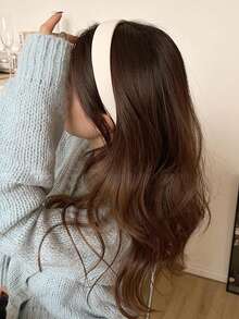 Bentițe vintage elegante din culoare solidă, accesorii de păr versatile la modă, potrivite pentru purtare zilnică, spălatul feței, machiaj, potrivirea ținutelor. Bentiță de culoare solidă, potrivită pentru purtare zilnică, bentiță de păr, bentițe de păr cu cerc. - Multicolor - Vizualizare 4