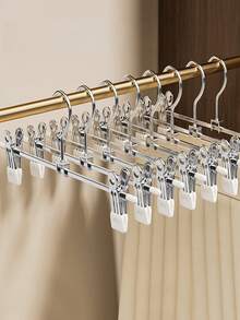10 buc cleme multifuncționale pentru pantaloni placate cu zinc, umeraș pentru pantaloni din oțel inoxidabil, suport pentru haine antiderapant și fără cusături