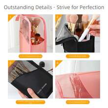 Travel Makeup Bag, 1Pc Large Capacity Lightweight Toiletry Handbag Bath Shower Bag Multifunctional Cosmetic Organizer Cute Handbag Wallet Pouch Case Portable Cosmetics Brush Storage Clutch With Zipper Closure For Lipstick, Brush, Skincare, Mobile Phone, Coin, Small Items, For Home, Travel, Vacation And School Use,Makeup Bag Makeup Pouch Skincare Bag Toiletry Bag Packing Cubes,Travel Essentials Storage Makeup Organizer Makeup Case Makeup Travel Toiletry Organizer Essentials Gifts Storage Zipper Accessories Nail - Hồng - Xem 6
