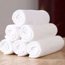 5/10条装简约白色面巾，酒店专用无绒毛巾，柔软吸水面巾，浴室用品（11.8英寸*23.6英寸），适用于美容院、酒店、运动场所、家居等，可作浴巾、护肤毛巾。
