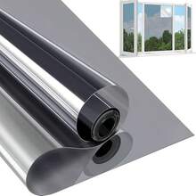 NICLY Película de Privacidad Anti-UV 60x300cm, Protectora Térmica Polarizada Unidireccional para Ventanas de Casa, Fácil Instalación, Resistente Sin Pegamento - 40 x 300 cm - Ver 2