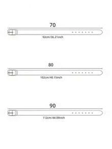 1pc Minimalist Fashion Asymmetric Gold Buckle Women's Belt, Versatile For Jeans, Casual Pants, Dresses - Black - View 5