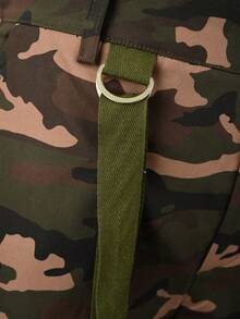 Women's Casual Camouflage Cargo Overalls Pants, Street Fashion Trousers For Autumn - Army Green - View 7