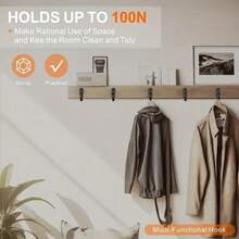 20pcs Heavy-Duty Iron Hooks, Display Hangers With Free Installation Screws - Rust-Proof Black Metal Wall-Mounted Coat Rack, Easy To Install, Perfect For Home And Office Decor - 20PCS Black - View 6