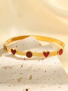 1 pieza de pulsera de acero inoxidable de color elegante y de lujo con estilo clásico, duradera y adecuada para uso diario, ideal como regalo de vacaciones