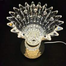 مصباح طاولة ذو أجواء وجو كريستالي LED، بتصميم فني بسيط وأنيق، مصباح ليلي، تركيبة إضاءة معدنية أكريليكية إبداعية، مناسب لغرفة النوم والصالة وطاولة السرير والرف، مصباح ديكوري للأجواء، زينة عيد الميلاد 2025، ديكورات هالوين، ديكورات منزلية لعيد الميلاد، ديكورات غرفة، المنزل، المطبخ