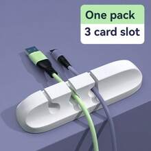 7/5/3 Slots Cable Clips - Cord Organizer, Cable Management, Cable Organizer Clips Cord Holder, Cable Organizer Cord Holder For Desk, Charging Cable Holder Cord Clips, Nightstand Cord Organizer Cable Management Wire Clip,Self Adhesive Cable Management For USB Cable/Power Cord/Wire, Car And Desk, Home And Office, Charging Accessory Cables, Mouse Cable, PC- Rubber Adhesive Cord Hooks Fit Home, Cubicle, Car, Desk Accessories - Multicolor - View 8