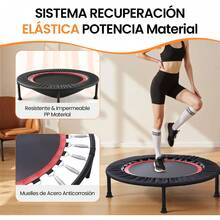 Brincolin Ejercitador Adulto, Trampolin Fitness, Resistente y Antideslizante, Marco de Acero Reforzado Redondo 91CM/36IN, con 30Pcs Resortes, para Aerobico, Jumping, Jercicio y Terapéutico(rojo) - 1 - Ver 4